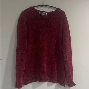 Karen Scott Women's Deep Red Crew Neck Sweater